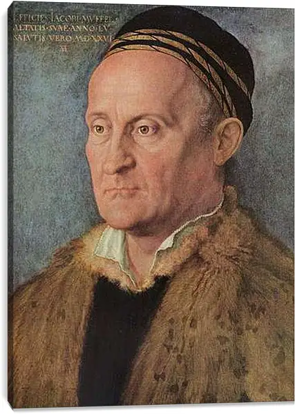 Постер на подрамнике - Portraet des Jacob Muffel. Портрет Якоба Муффеля. Альбрехт Дюрер