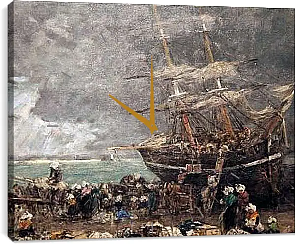 Часы картина - Return of the Terre-Neuvier. Эжен Буден