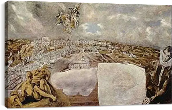 Постер на подрамнике - Ansicht von Toledo. Эль Греко