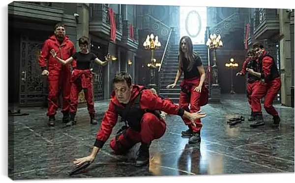 Постер на подрамнике - Бумажный дом. La casa de papel