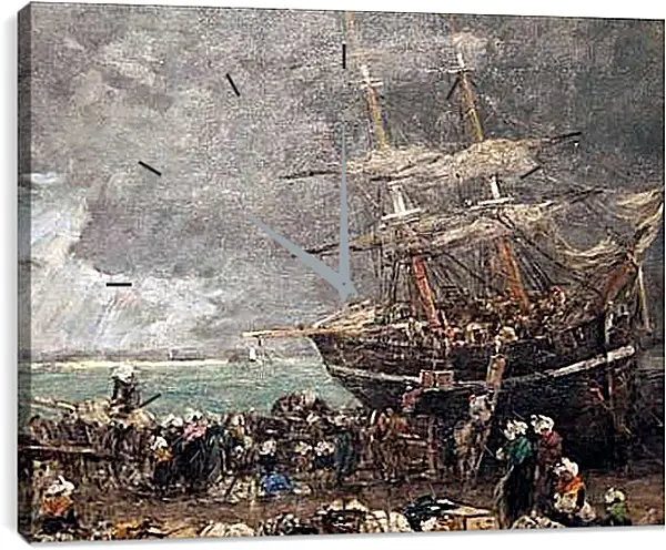 Часы картина - Return of the Terre-Neuvier. Эжен Буден
