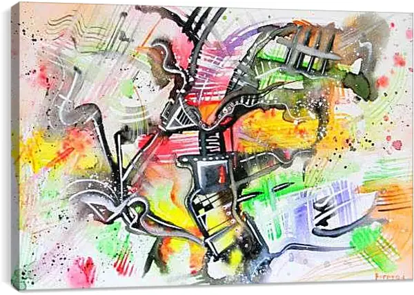 Постер на подрамнике - Стильная абстракция. Кандинский Василий