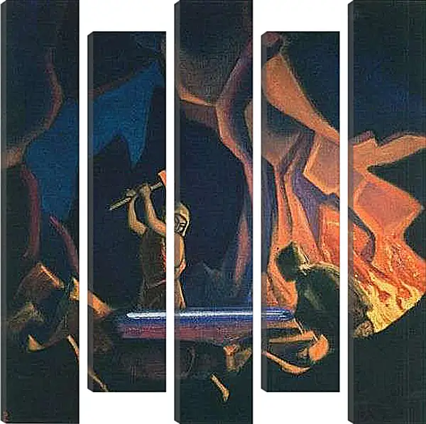 Модульная картина - Ковка меча. Рерих Николай