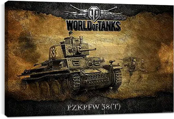 Постер на подрамнике - World Of Tanks