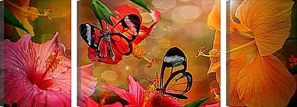 Модульная картина - Две бабочки