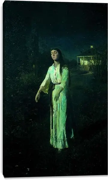 Постер на подрамнике - Сомнамбула. Иван Николаевич Крамской