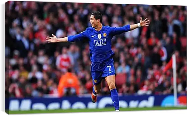 Постер на подрамнике - Криштиану Роналду в МЮ