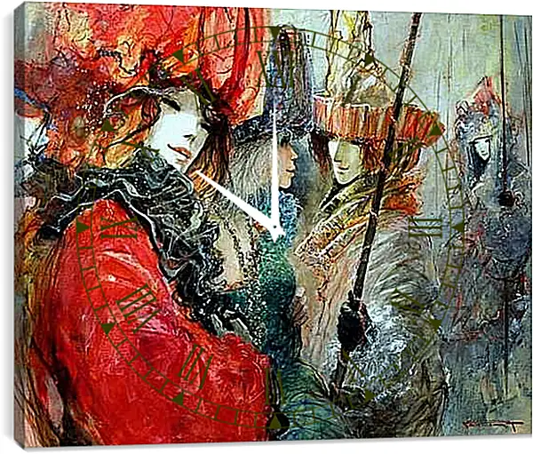 Часы картина - Карнавал. Эротика