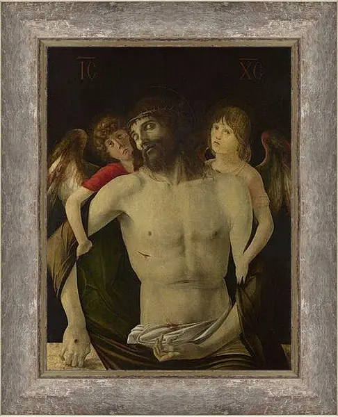 Картина в раме - The Dead Christ supported by Angels. Джованни Беллини