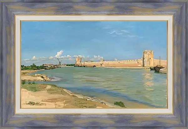 Картина в раме - Волны в Эг-Морт. Жан Фредерик Базиль