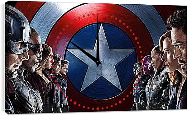 Часы картина - Капитан Америка