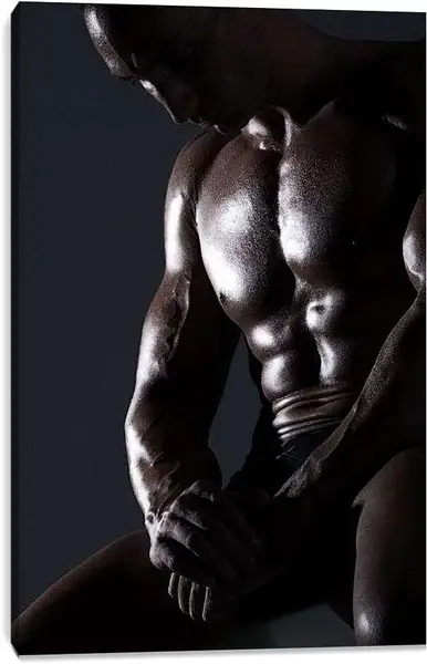 Постер на подрамнике - Мощный атлет