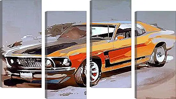 Модульная картина - Мускул кар