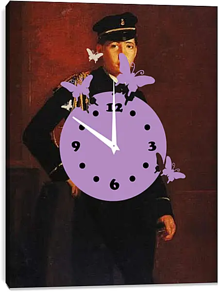 Часы картина - Achille de Gas en aspirant de marine. Эдгар Дега