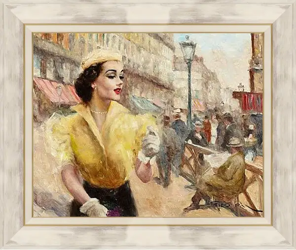 Картина в раме - На городской ярмарке