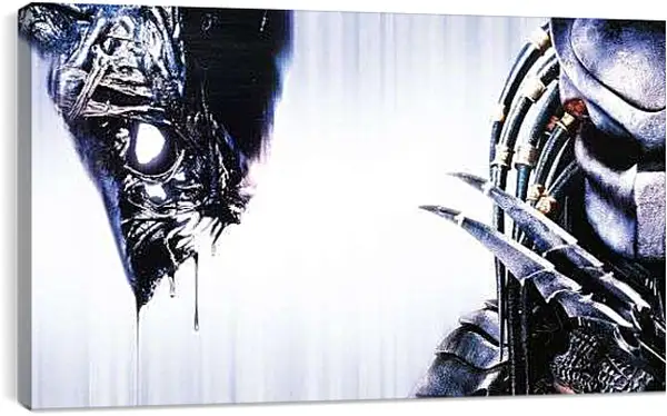 Постер на подрамнике - Чужой против Хищника