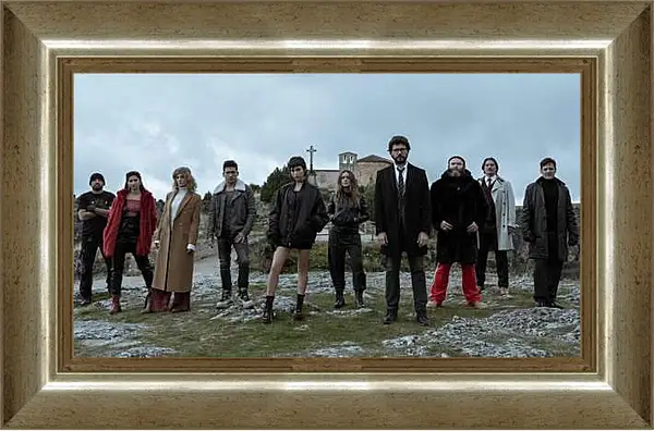 Картина в раме - Бумажный дом. La casa de papel