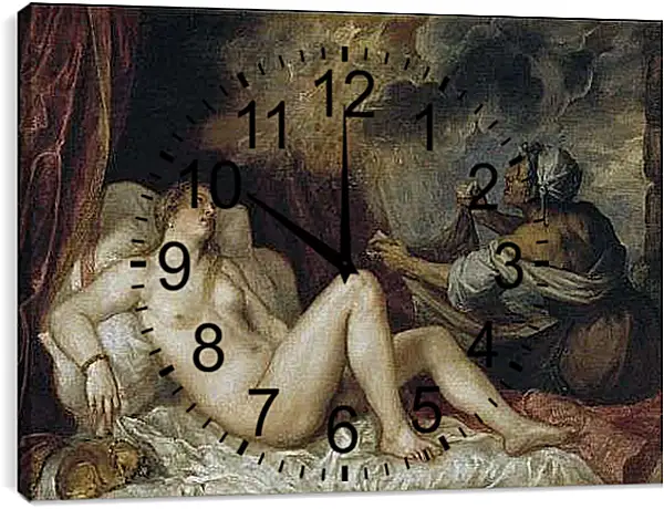 Часы картина - Даная. Тициан Вечеллио