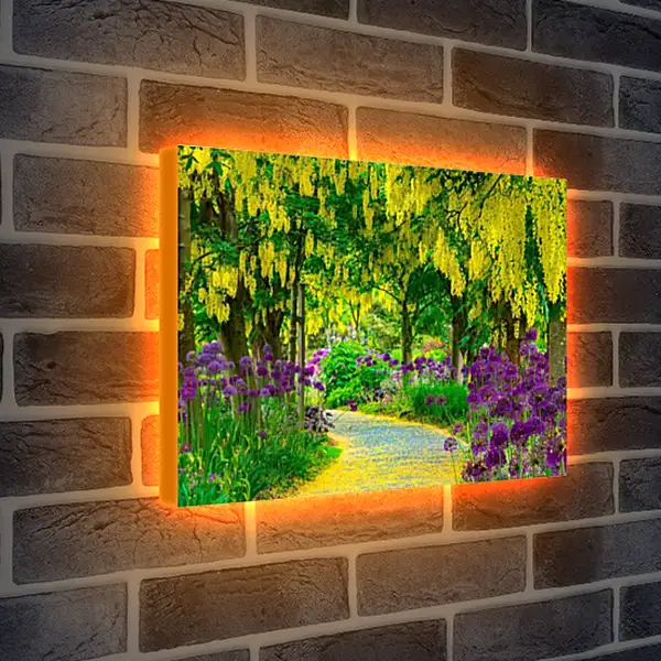 Лайтбокс световая панель - Цветочная тропинка