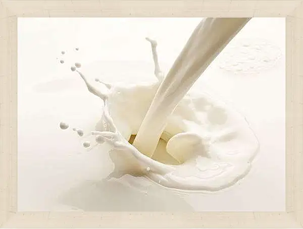Картина в раме - Молоко. Молочная свежесть.