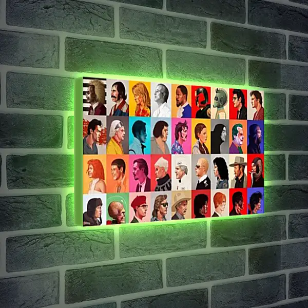 Лайтбокс световая панель - Киногерои. Коллаж