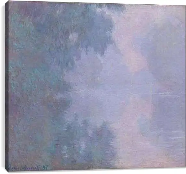 Постер на подрамнике - Morning on the Seine. Клод Моне