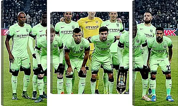 Модульная картина - Фото перед матчем. Манчестер Сити. Manchester City