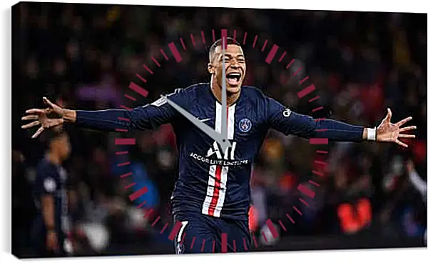 Часы картина - Килиан Мбаппе. Kylian Mbappé