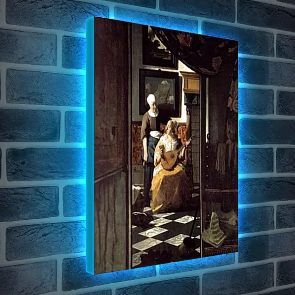 Лайтбокс световая панель - Love-litter. Ян (Йоханнес) Вермеер