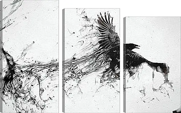 Модульная картина - Чёрный ворон