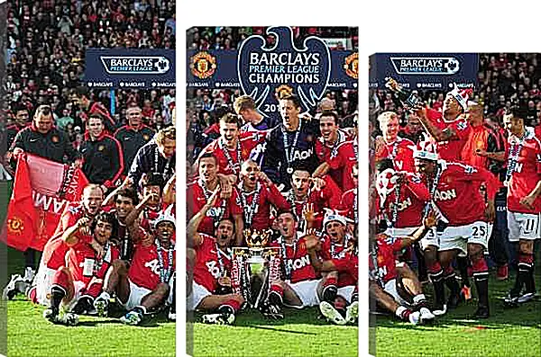 Модульная картина - Победа в АПЛ. ФК Манчестер Юнайтед. FC Manchester United