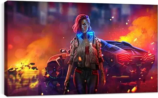 Постер на подрамнике - Cyberpunk 2077