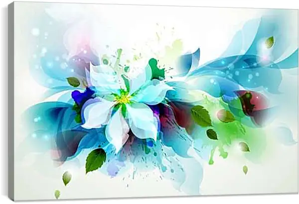 Постер на подрамнике - Арт цветы