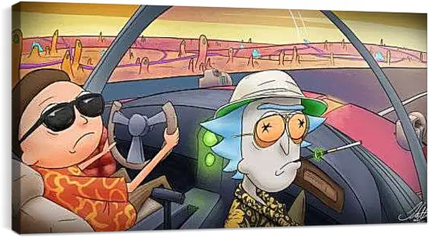 Постер на подрамнике - Мульт Рик и Морти