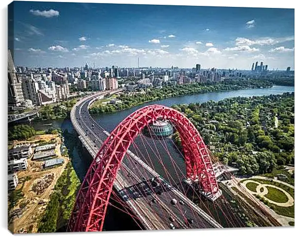 Постер на подрамнике - Живописный мост с верху