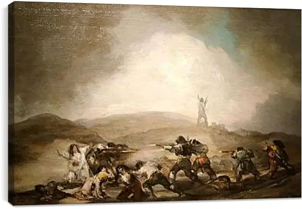 Постер на подрамнике - Scene form the spanish war of independance. Франсиско Гойя
