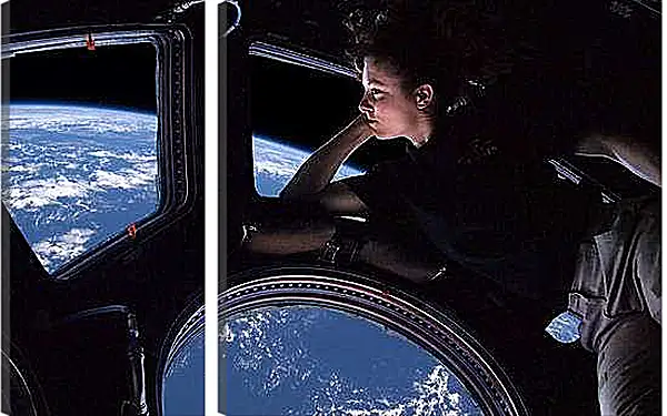 Модульная картина - Вид из МКС на землю