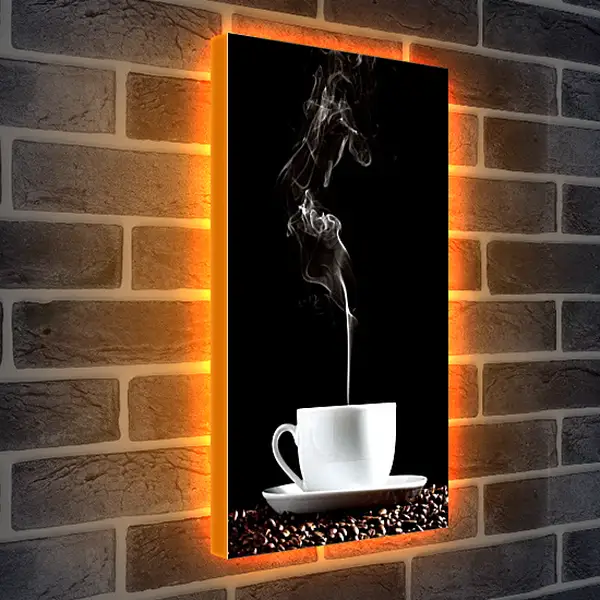 Лайтбокс световая панель - Кофейный запах. Утренний аромат.