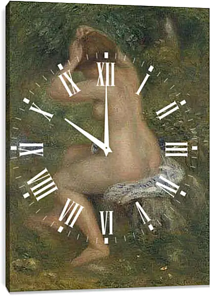 Часы картина - A Bather. Пьер Огюст Ренуар