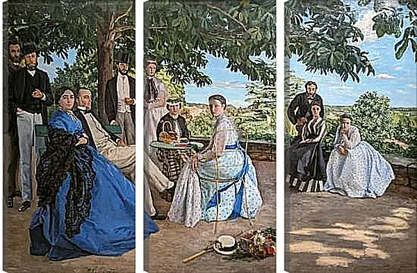 Модульная картина - В Кругу Семьи (Семейный Портрет). Жан Фредерик Базиль