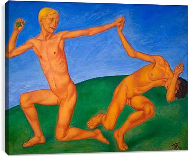 Постер на подрамнике - Мальчики. Петров-Водкин