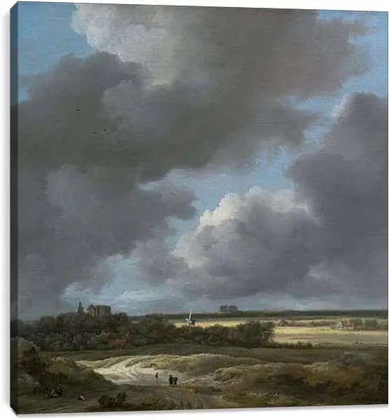 Постер на подрамнике - Вид на Алкмаар. Якоб ван Рейсдал