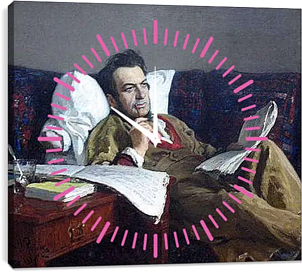 Часы картина - Глинка сочиняет оперу. Илья Репин