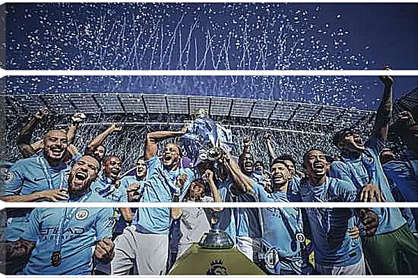 Модульная картина - Победа в АПЛ. ФК Манчестер Сити. FC Manchester City