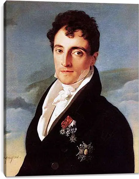 Постер на подрамнике - Portrait of Joseph Vialetes de Mortarieu. Жан Огюст Доминик Энгр