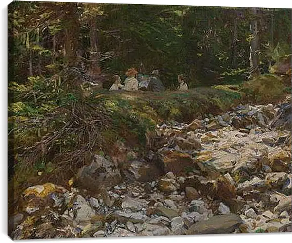 Постер на подрамнике - The master and his pupils - Мастер и его ученики. Джон Сингер Сарджент