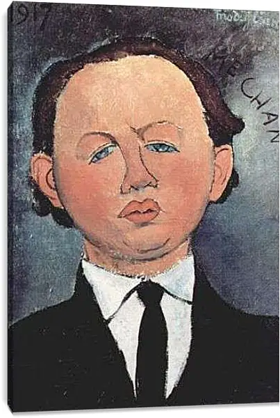 Постер на подрамнике - Portrait of the Mechanical. Портрет Мещанинова. Амедео Модильяни