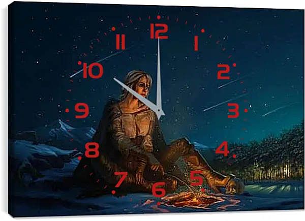 Часы картина - The Witcher (Ведьмак), Цирилла на привале