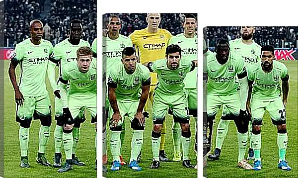 Модульная картина - Фото перед матчем. Манчестер Сити. Manchester City