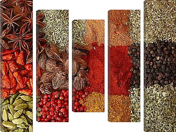 Модульная картина - Специи. Ароматный калейдоскоп.
